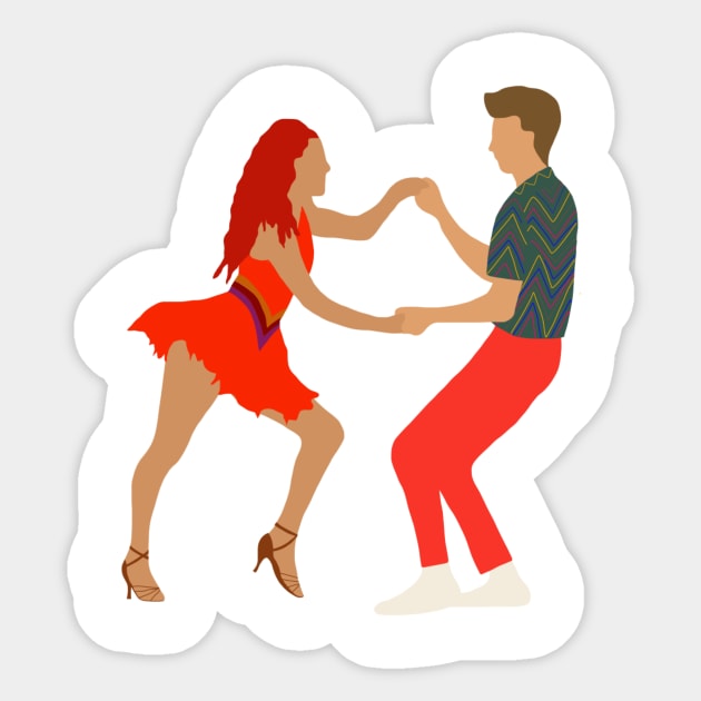 Joe and Dianne salsa Sticker by scooptroop